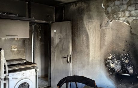 אישה נלכדה בלהבות וחולצה